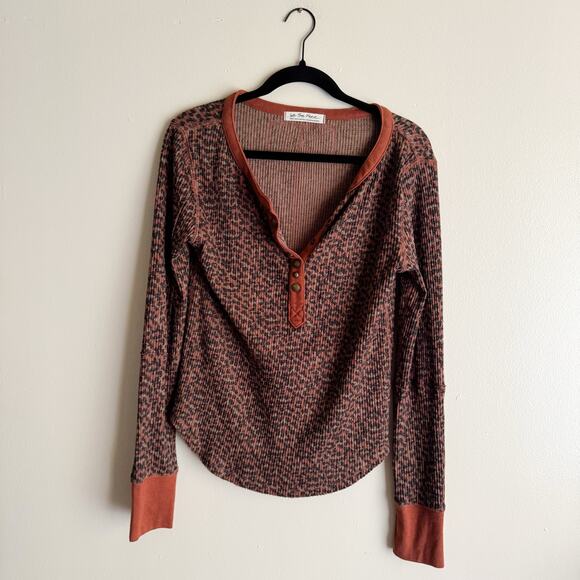 Free People Brown and Tan Button-Down Top - Picture 8 of 9